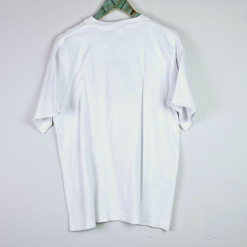 Vintage 90's Raga Hey Mon Jamaica Crew Neck T-Shirt, Sz XXL - Picture 6 of 10